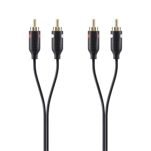 Belkin F3Y098BT2M Audiokabel 2 m 2 x Cinch Schwarz