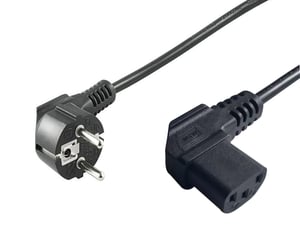 Microconnect PE010530 kabel zasilające Czarny 3 m Wtyczka zasilająca typu E+F C13 panel