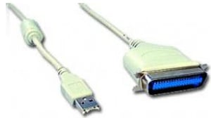 Gembird 1,8 m USB-skrivarkabel, seriell kabel, vit, 1,8 m