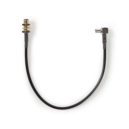 Nedis CSGB02125BK02 kabel koncentryczny 0,2 m SMA TS9 Czarny