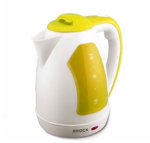 Brock Electronics WK 04 YL czajnik elektryczny 2 l 1800 W Biały, Żółty
