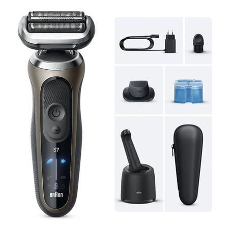 Braun Series 7 72-C7200cc Golarka foliowa Przycinarka Czarny, Złoto