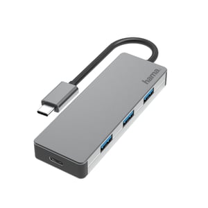 Hama 00200105 USB 3.2 Gen 2 (3.1 Gen 2) Type-C-Hubs und -Konzentratoren, 10000 Mbit/s, grau