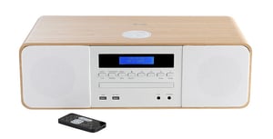 Thomson MIC201IDABBT Home Audio System 60 W Micro Home Audio System White, Wood