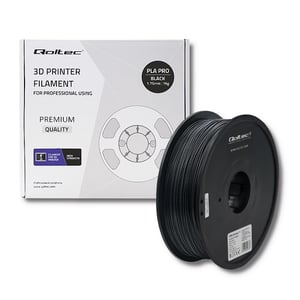 Qoltec 50670 materiały drukarskie 3D Kwas polimlekowy (PLA) Czarny 1 kg