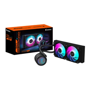 GIGABYTE AORUS WATERFORCE II 240 All-in-One-Flüssigkeitskühler für CPUs, 12 cm, schwarz