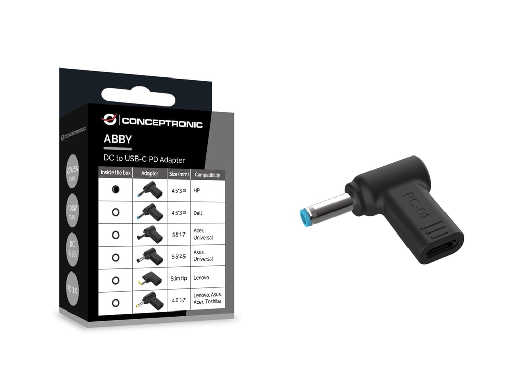 Conceptronic ABBY15PC01 akcesoria do notebooków Końcówka zasilająca do laptop