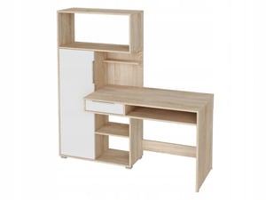 Tuckano Desk with Bookcase 150x149x58 DUET Sonoma/White