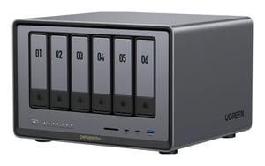 Ugreen NASync DXP6800 Pro NAS Kompakt Intel® Core™ i5 i5-1235U 8 GB DDR5 0 TB UGOS Pro Schwarz