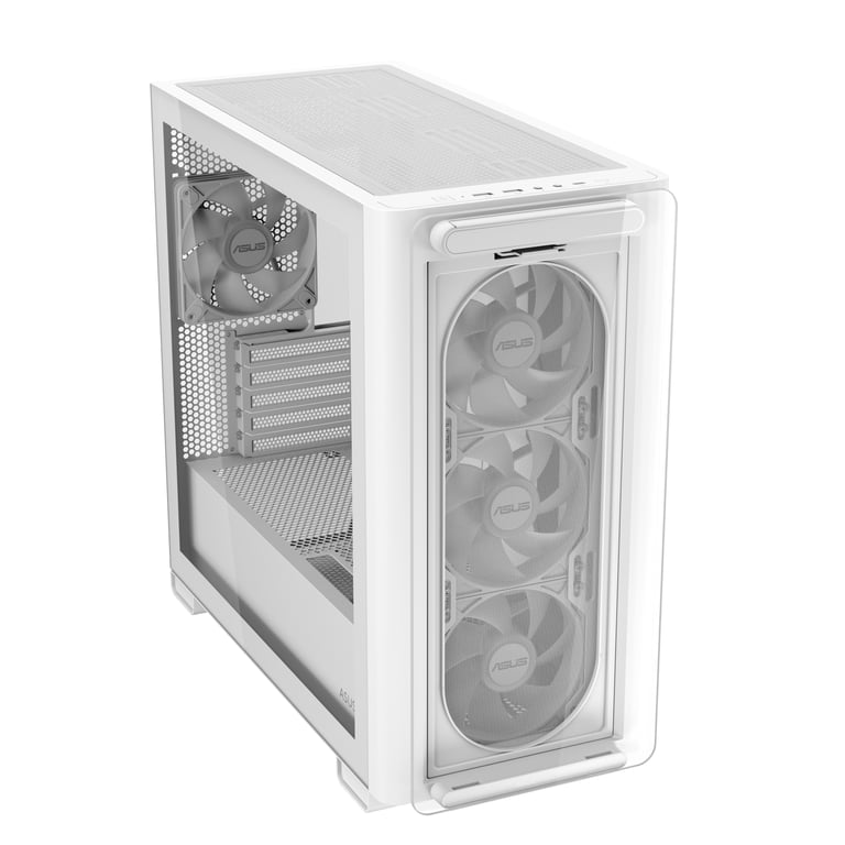 ASUS A23 PLUS TG ARGB WHITE Micro Tower Biały