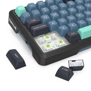 REDRAGON K724GBG-RGB-PRO Behemoth klawiatura USB + RF Wireless + Bluetooth Szary, Niebieski