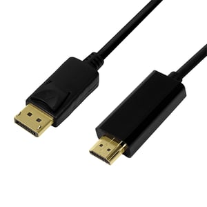 LogiLink CV0129 5 m DisplayPort to HDMI Type A (Standard) Cable Adapter, Black