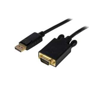 StarTech DP2VGAMM15B 4.6 m DisplayPort to VGA (D-Sub) Cable Adapter, Black