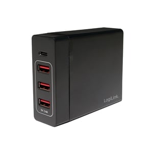 LogiLink PA0122 Ladegerät für mobile Geräte, universell, schwarz, USB, für den Innenbereich