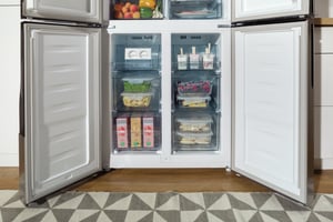 Gorenje NRM8182MX chłodziarko-zamrażarka otwierana obustronnie Wolnostojący 427 l Szary