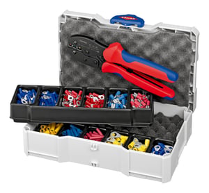 Knipex 97 90 21 kabelpress Verktygssats Blå, Röd