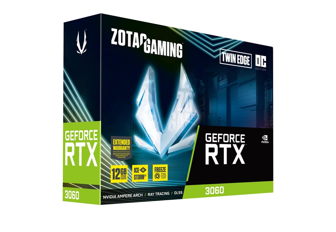J*J様 ZOTAC GeForce RTX3060 12GB ZOTAC GAMING GeForce RTX 3060 Twin Edge OC | ZOTAC