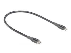 DeLOCK USB Type-C to Lightning Data and Charging Cable for iPhone, iPad, and iPod, Gray, 0.5 m, MFi