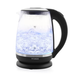 Hyundai VK745 Wasserkocher 2 l 2200 W Schwarz, Transparent, Silber