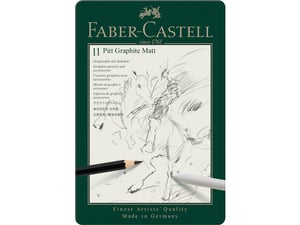 Faber-Castell 115220 set med kulspetspennor och blyertspennor Grafitblyertspenna Metallask