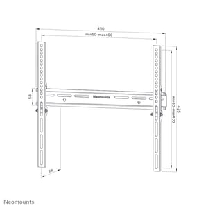 Neomounts WL30-350BL14 uchwyt do telewizorów 165,1 cm (65") Czarny