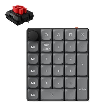 Keychron K0 Max QMK klawiatura numeryczna Uniwersalne Bluetooth/USB/RF Wireless Czarny, Szary