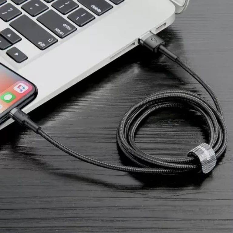 Baseus CALKLF-AG1 kabel Lightning 0,5 m Szary, Czarny