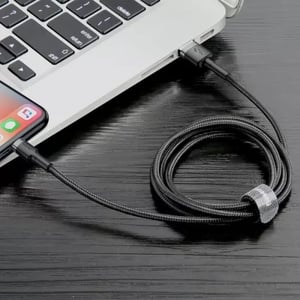 Baseus CALKLF-AG1 kabel Lightning 0,5 m Szary, Czarny