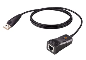 ATEN UC232BF Parallelkabel, schwarz, 1,2 m, USB Typ A – RJ-45