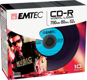 Emtec CD-R Vinyl Look 700 MB, 10-pack