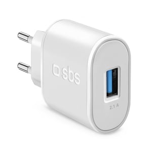 SBS TETR1USB2AWFAST Ladegerät für mobile Geräte, universell, weiß, Wechselstrom, für den Innenbereich