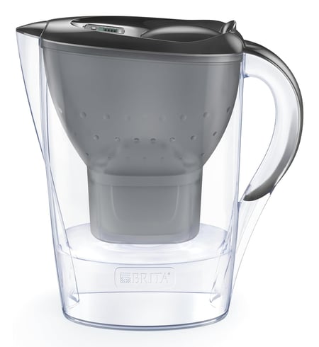 Brita Marella + 3 Maxtra Pro Pure Performance Dzbanek z filtrem do wody 2,4 l Przezroczysty, Szary