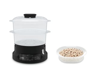 Tefal Minicompact VC139810 2-basket steam pressure cooker. Freestanding, 800 W, Black