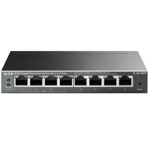 TP-Link TL-SG108PE Managed L2-Gigabit-Ethernet-Switch (10/100/1000) mit PoE-Unterstützung, schwarz