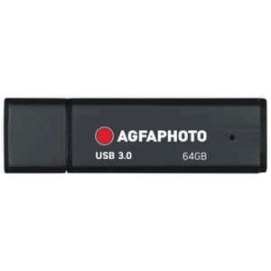 AgfaPhoto 10571 64 GB USB Flash Drive, USB Type-A 3.2 Gen 1 (3.1 Gen 1), Black
