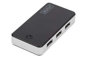 Digitus Hub USB 3.0, 4 portar, svart