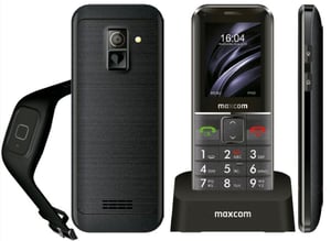 MaxCom Comfort MM735 telefon komórkowy 5,59 cm (2.2") 83 g Czarny Telefon dla początkujących