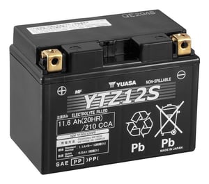 Yuasa YTZ12S AGM-Autobatterie (Absorbed Glass Mat) 11,6 Ah, 12 V, 210 A, Motorrad