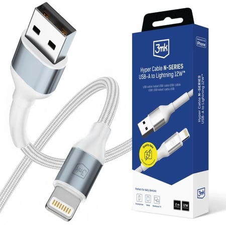 3MK 5903108680325 kabel Lightning 1 m Biały