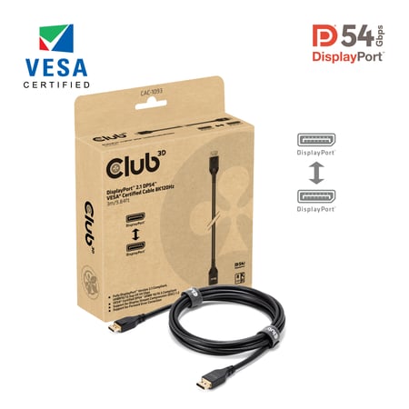 CLUB3D CAC-1093 kabel DisplayPort 3 m Czarny