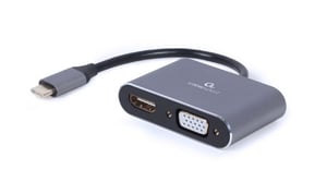 Gembird A-USB3C-HDMIVGA-01 External USB Graphics Card 3840 x 2160 px Gray