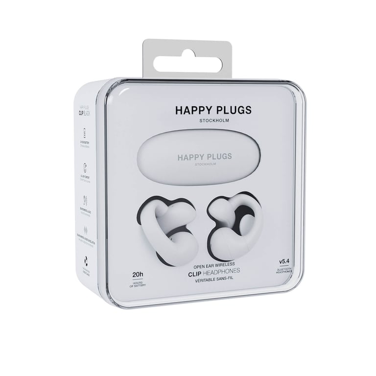 Happy Plugs Clip langattomat kuulokkeet, valkoinen