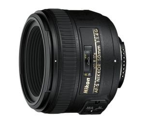 Nikon AF-S NIKKOR 50 mm f/1,4G SLR-Standardobjektiv, schwarz