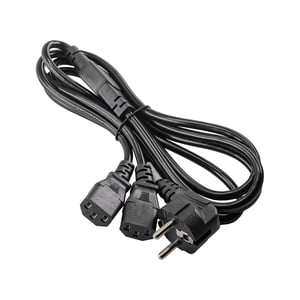 Akyga AK-PC-04A Power Cable, Black, 1.8 m, CEE7/7 Panel, 2 x C13
