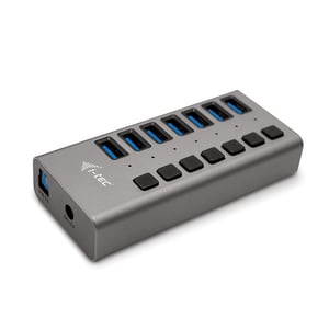 i-tec U3CHARGEHUB7 Ladegerät für mobile Geräte, universell, grau, Wechselstrom, Schnellladung, für den Innenbereich