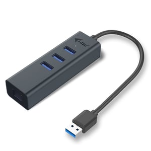 i-tec Metal U3METALG3HUB USB 3.2 Gen 1 (3.1 Gen 1) Type-A-Hubs und -Concentratoren, 5000 Mbit/s, grau