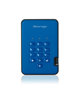 iStorage diskAshur 2 externe Festplatte 2 TB 5400 U/min USB Typ A 3.2 Gen 1 (3.1 Gen 1) Blau