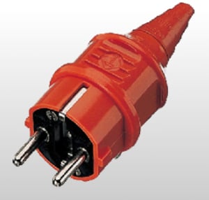 MENNEKES 10837 elektryczny wtyk zasilający Typu F Czarny, Czerwony