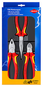 Knipex 00 20 12 nyckel- och verktygssats, 3 delar.