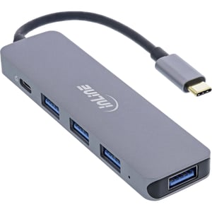 InLine 33271L huby i koncentratory USB 2.0 Type-C 5000 Mbit/s Szary